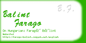 balint farago business card